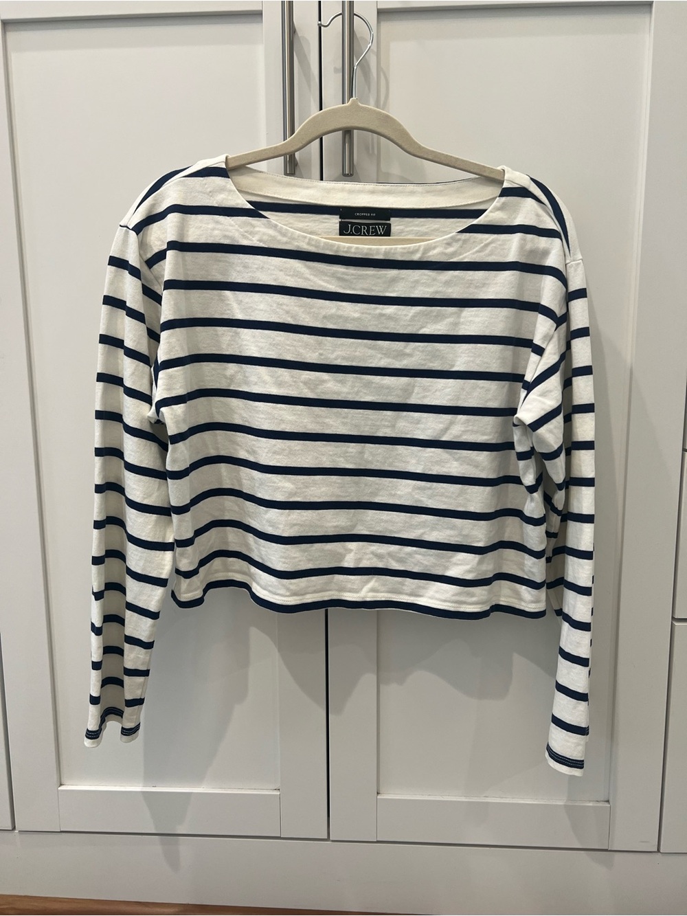 J. Crew Cropped Striped Top